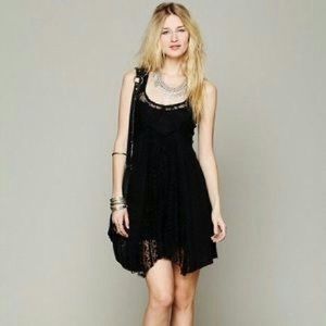 Free People Like a Virgin Lace Dress Black
